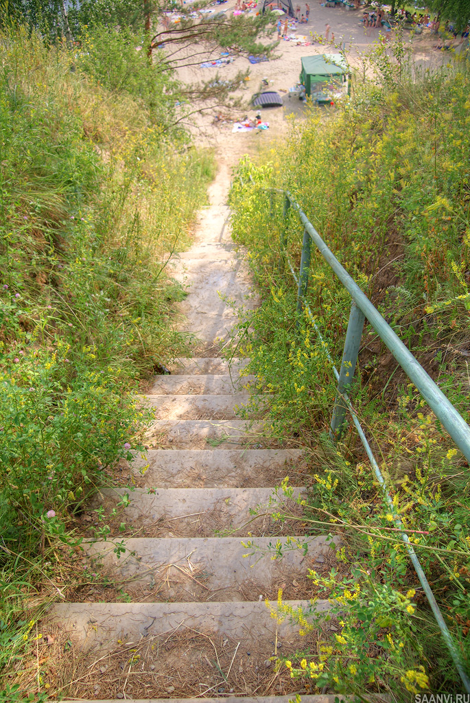 озеро Подгорное (Голубое), лестница